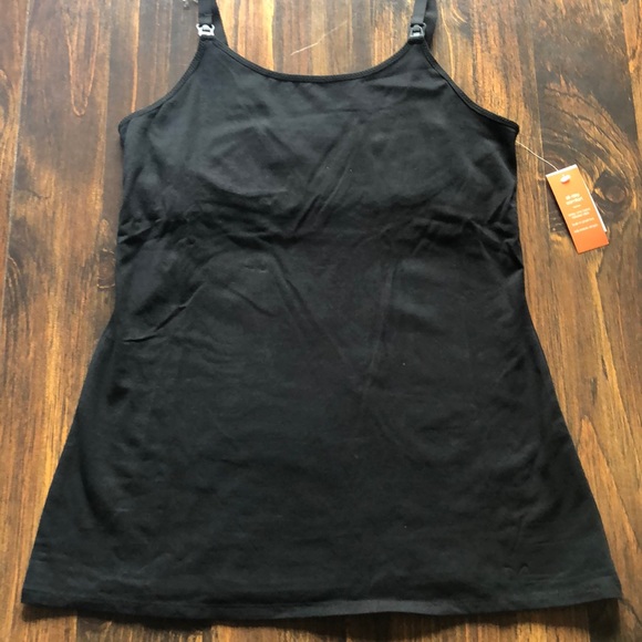 NWT Black Nursing Cami, Easy Release Clip, Medium High Stretch - Picture 1 of 7